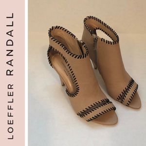 NEW with DUST BAG and BOX Nude Open Toe Booties